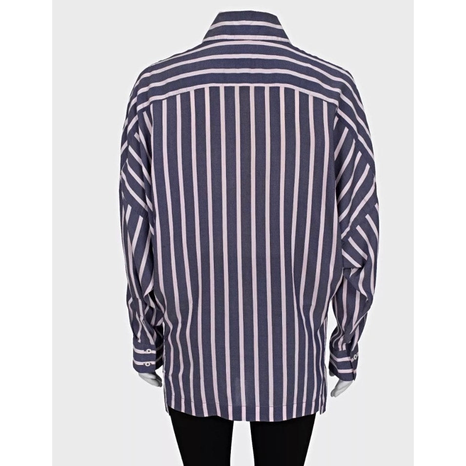 Vivienne Westwood Striped Oversize Viscose Blend Shirt Sz.42/M Pre-owned