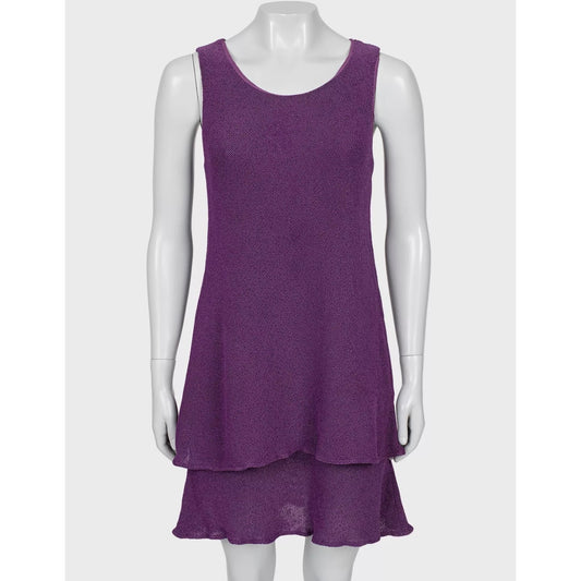 Vintage Chanel Purple A-Line Dress - Size M Pre-owned