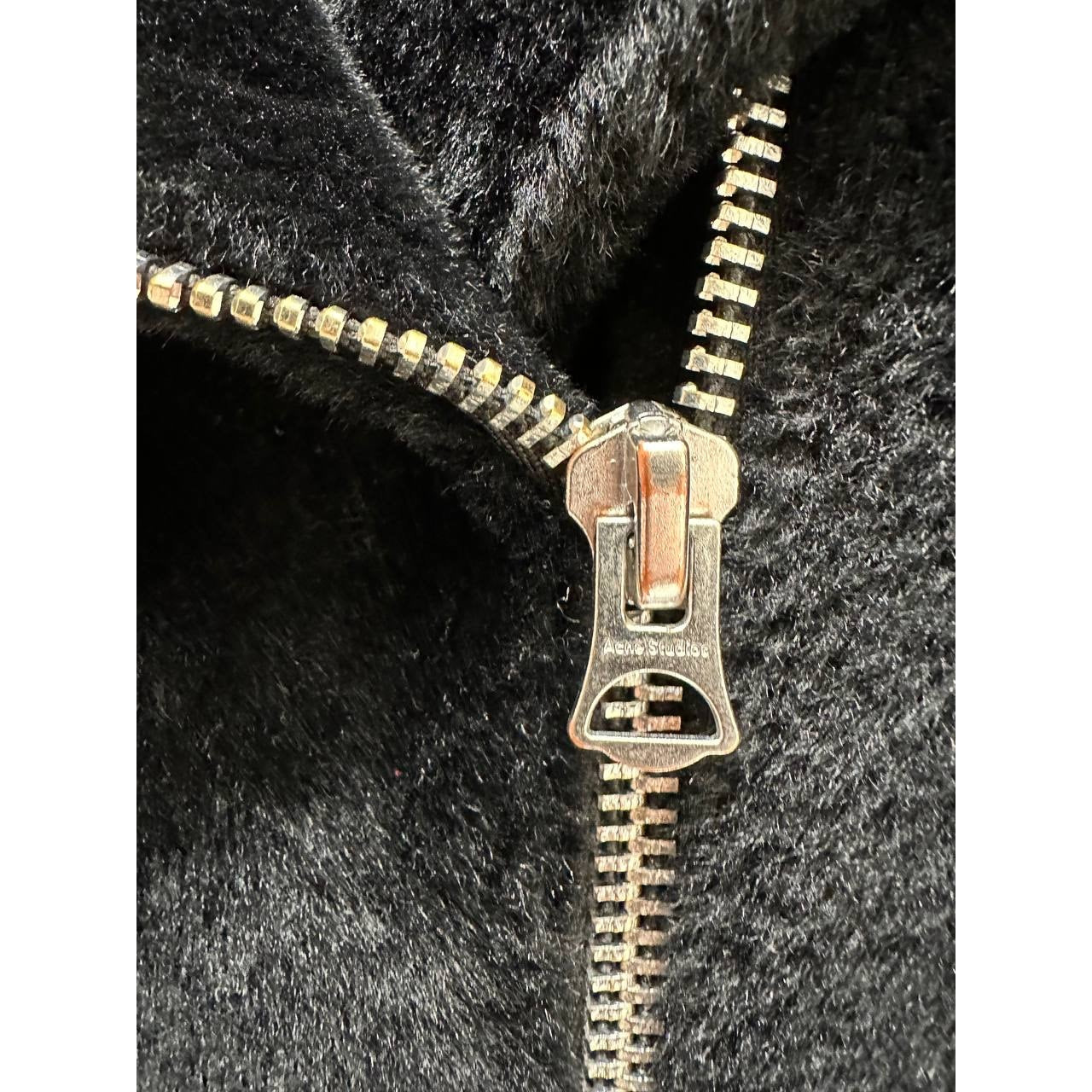 Acne Studios Shearling Leather Biker Jacket - Size 32 (XXS) Pre-owned