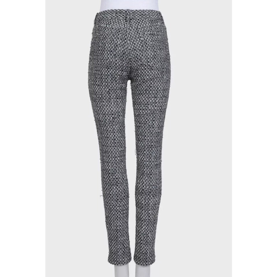 Chanel Black Tapered Trousers with Zipper Cuffs Sz.40 Pre-owned