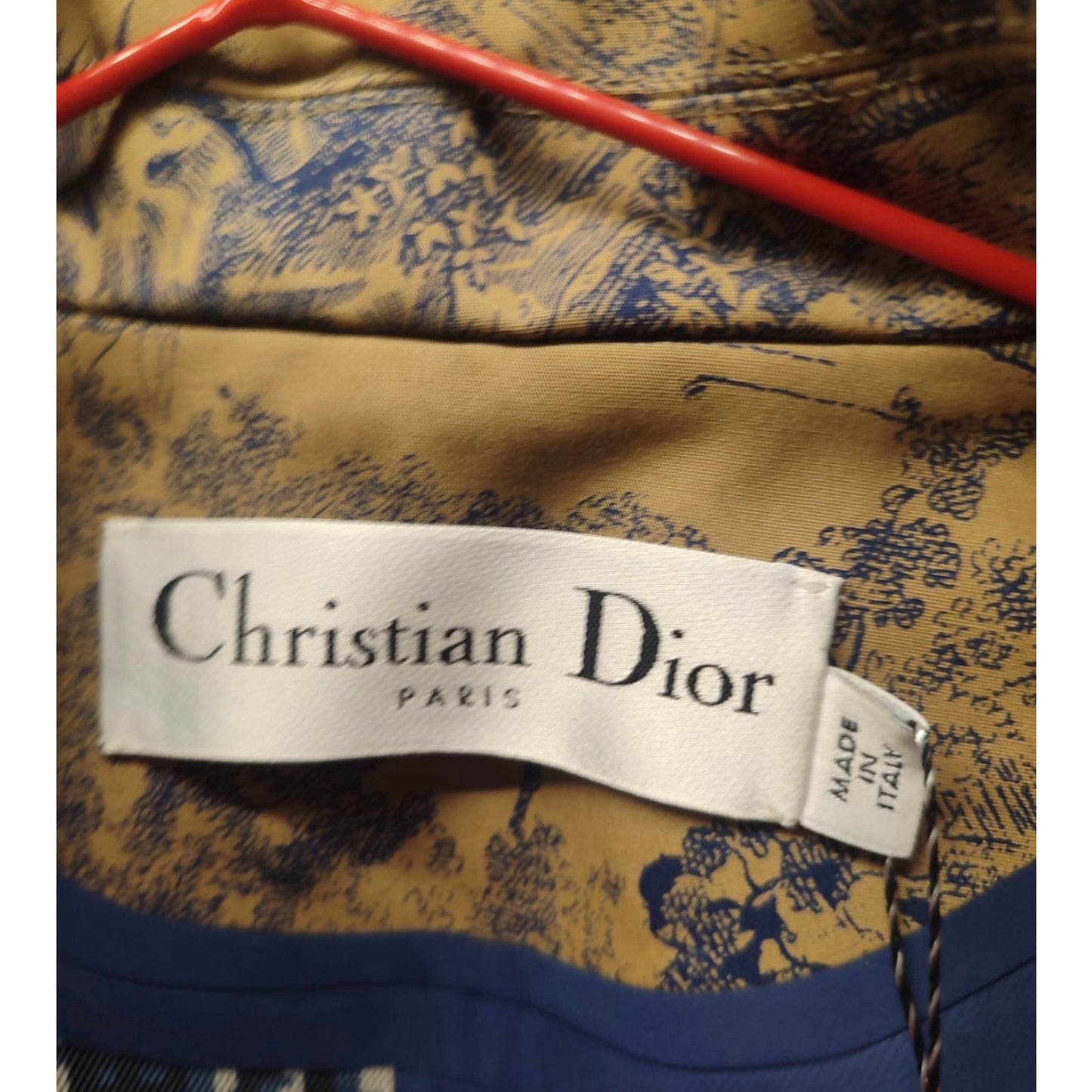 Christian Dior Brown Signature Print Trench Coat Sz. 36 pre-owned