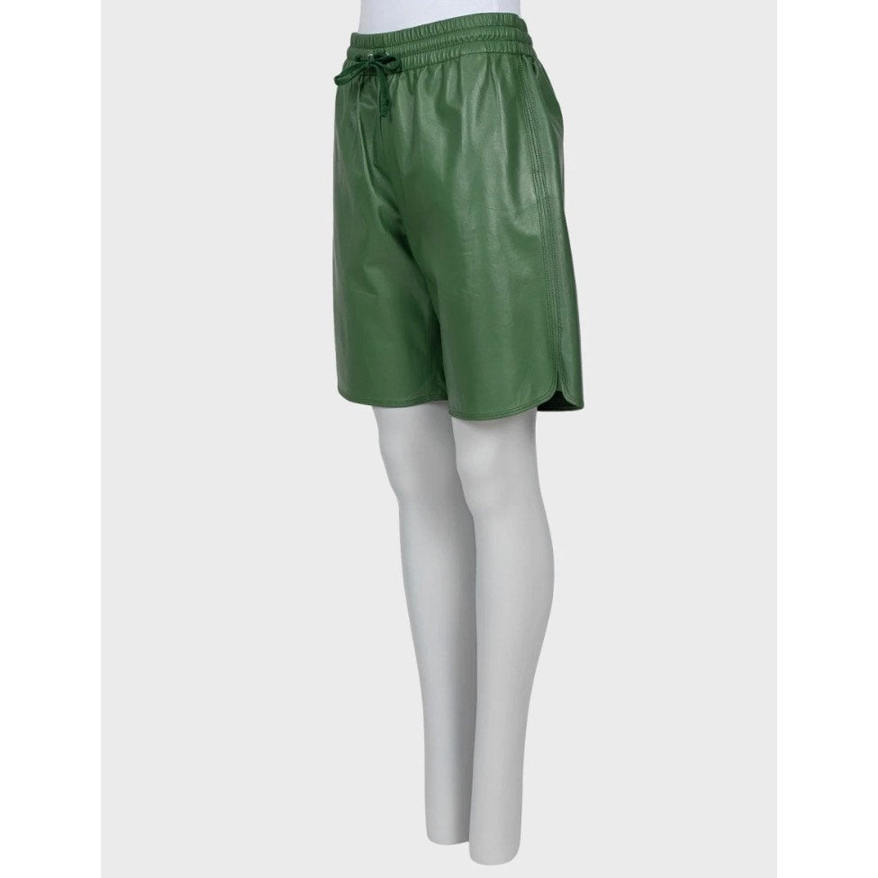 Celine Green Leather Shorts Sz. M Pre-owned