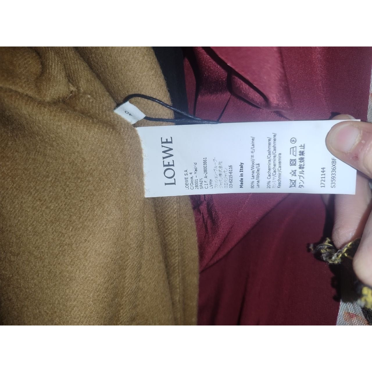 Loewe Wool & Cashmere Wrap Coat - IT 40 / S Pre-owned