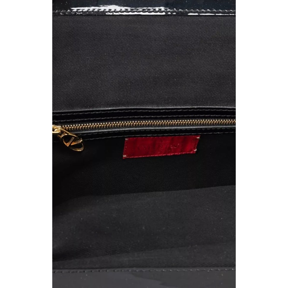 Valentino Yellow Patent Handle Tote Bag  Pre-owned