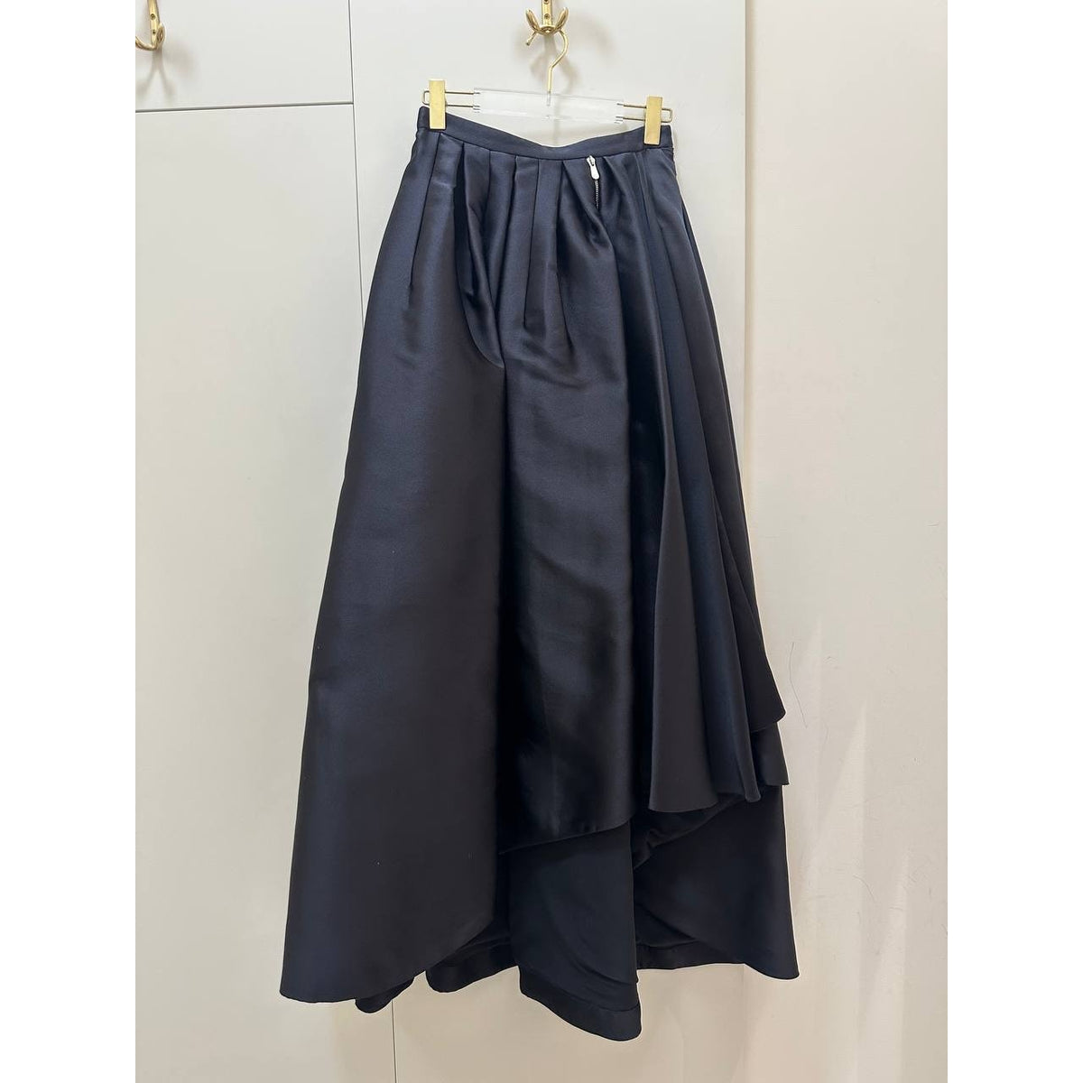 Christian Dior Fuchsia Silk Top & Black Skirt Set Sz.38 Pre-owned