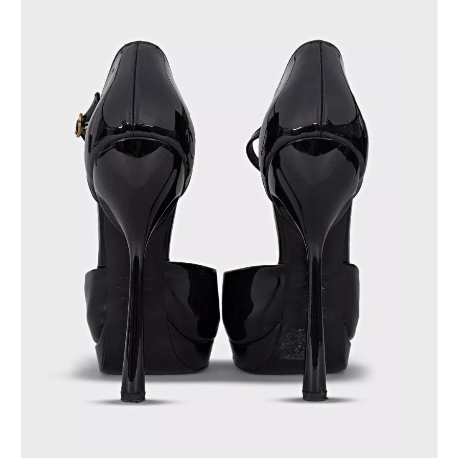 Alexander McQueen Black Patent Leather Sculpted Pumps Sz.37.5 Pre-owned
