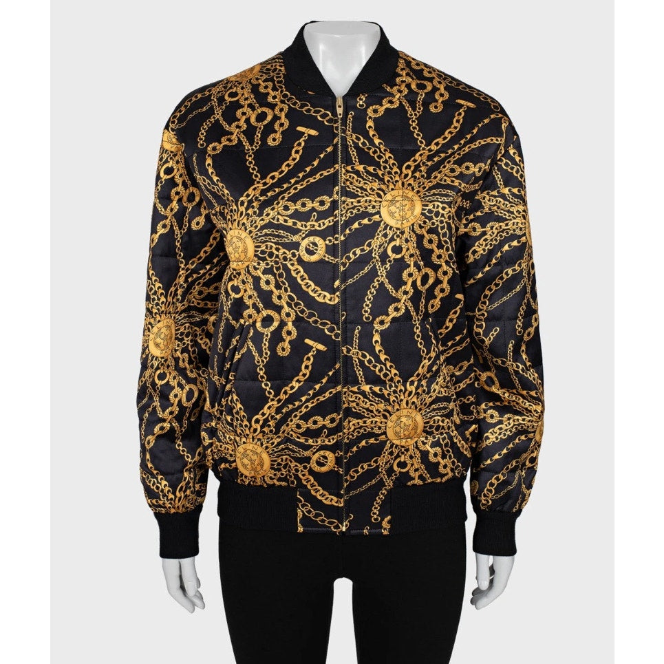 Celine Black Signature Print Bomber Jacket - Size S (FR36) Pre-owned