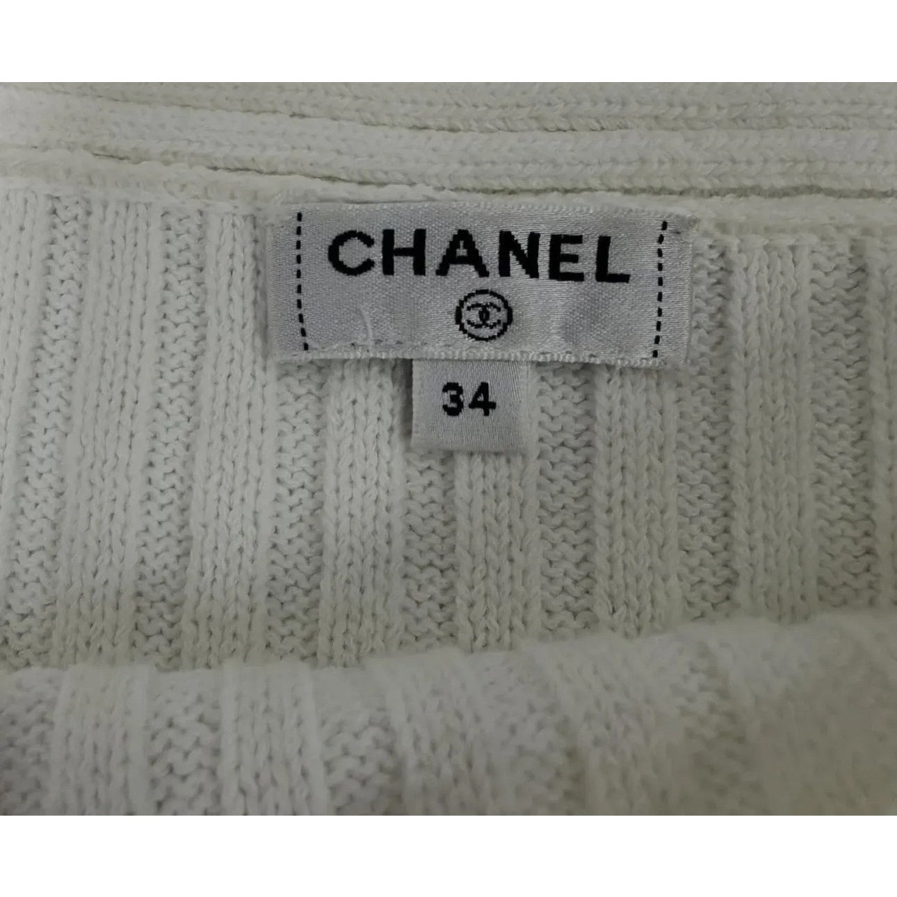 Chanel CC Logo Knited Dress Sz.34 Pre-owned