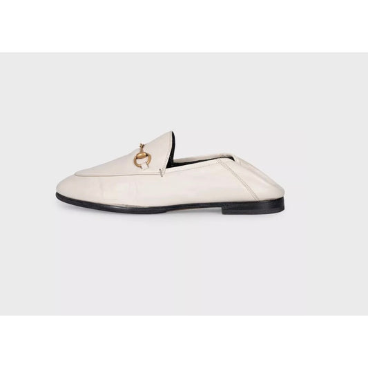 Gucci White Leather Loafers - Size 38 (US 8) Pre-owned