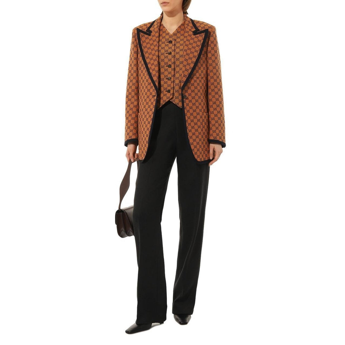 Gucci GG Monogram Canvas Blazer Sz.42 Pre-owned