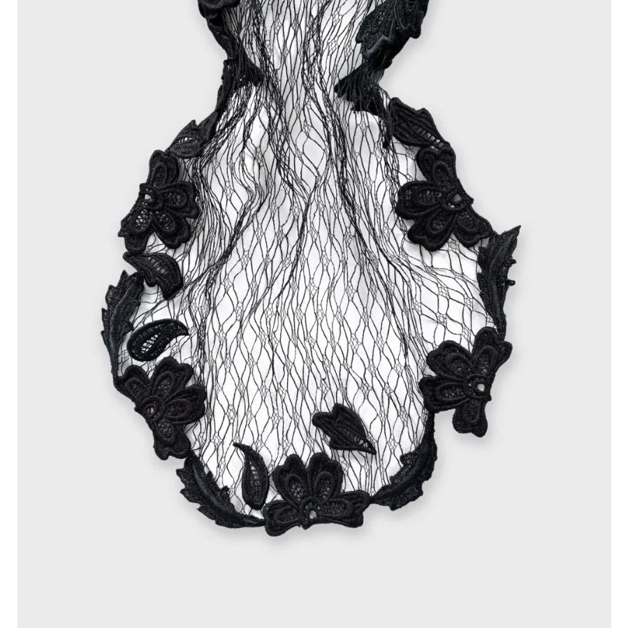 Dolce & Gabbana Black Lace Veil Headband Pre-owned