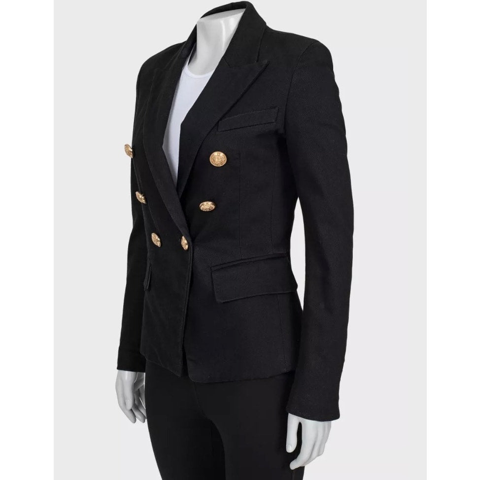 Balmain Black Fitted Jacket with Signature Buttons - FR38 Pre-Owned