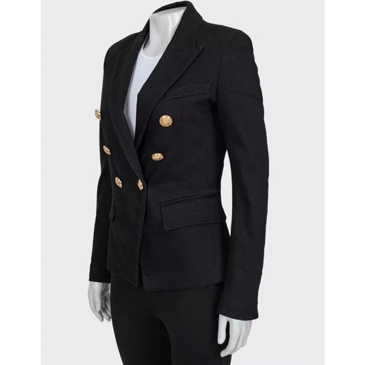 Balmain Black Fitted Jacket with Signature Buttons - FR38 Pre-Owned