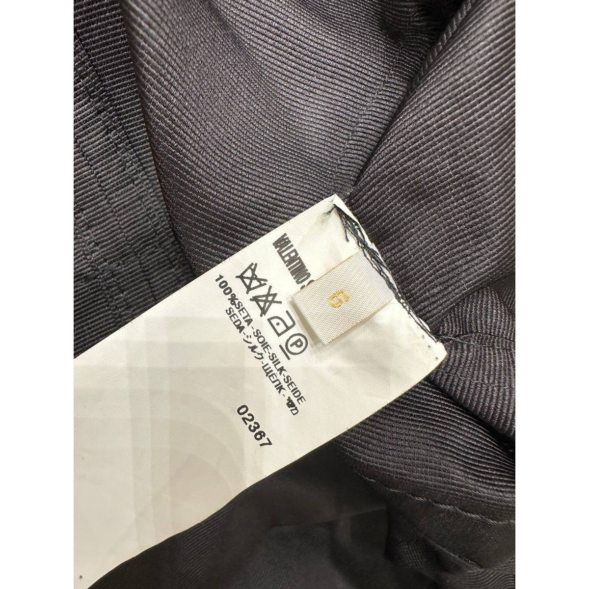 Valentino Black Silk Trench-Style Coat Dress Sz.6 Pre-owned
