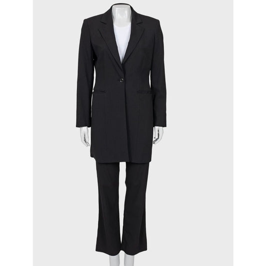 Gianfranco Ferre Black Striped Wool Suit Sz.42/L pre-owned