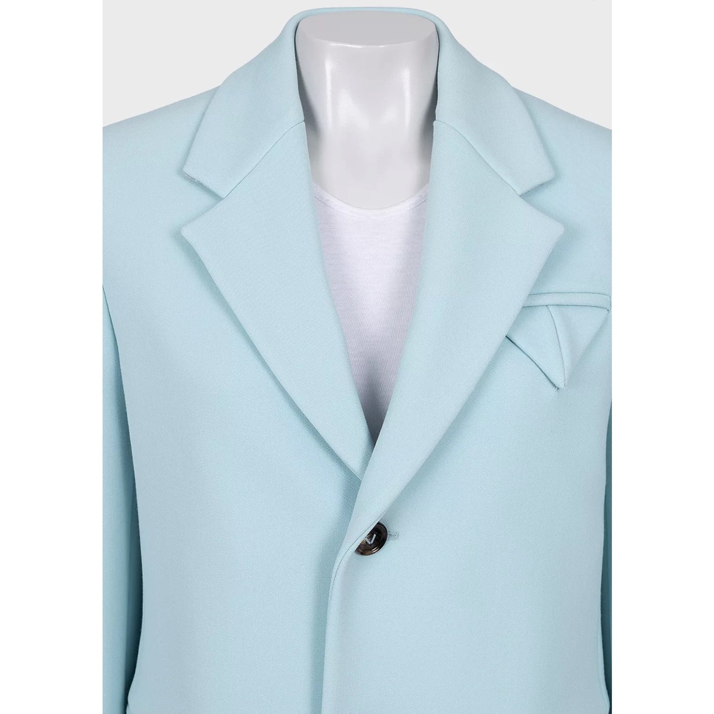 Bottega Veneta Light Blue Wool Blend Coat - Size ,36/XXS Pre-owned