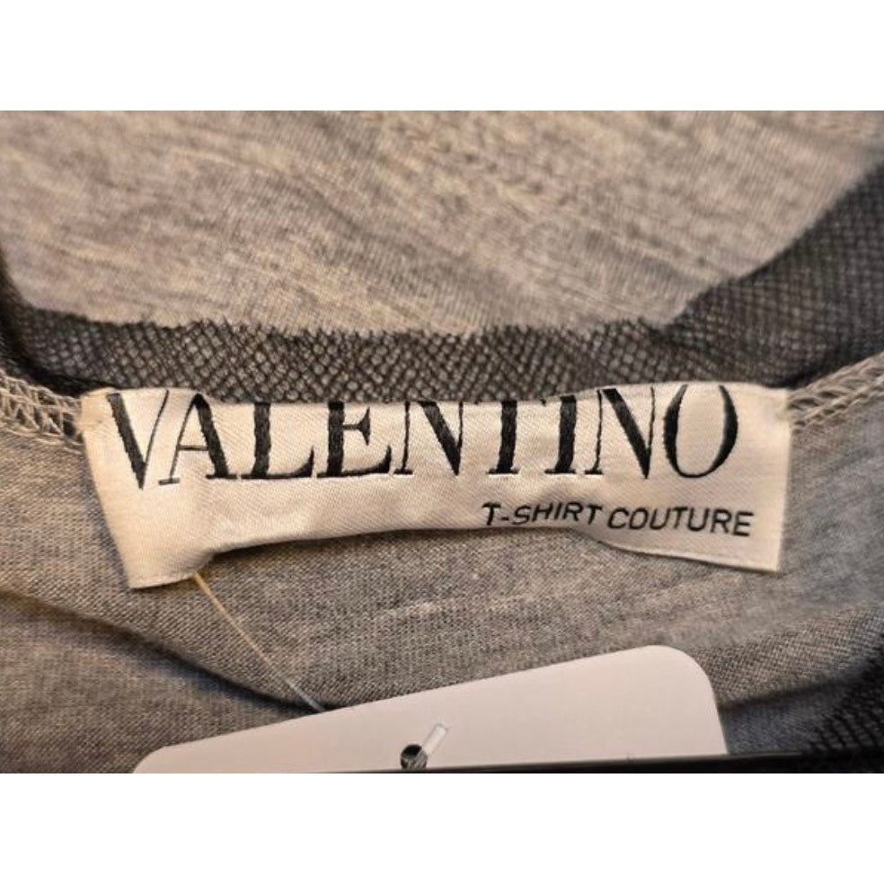 Valentino Gray Sequin Fitted Tank Top - UK 6 XS Pre-owned