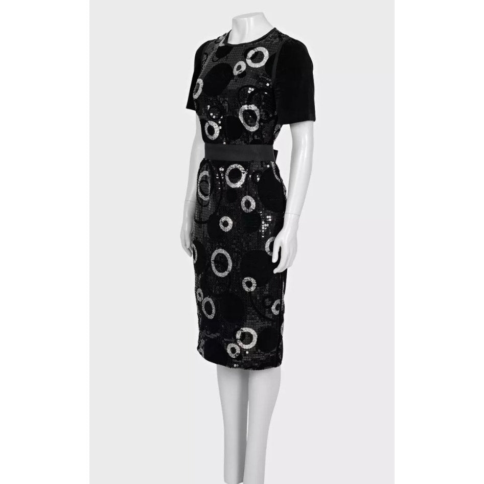 Dolce & Gabbana Sequin Print Cocktail Dress Sz.44 Pre-owned