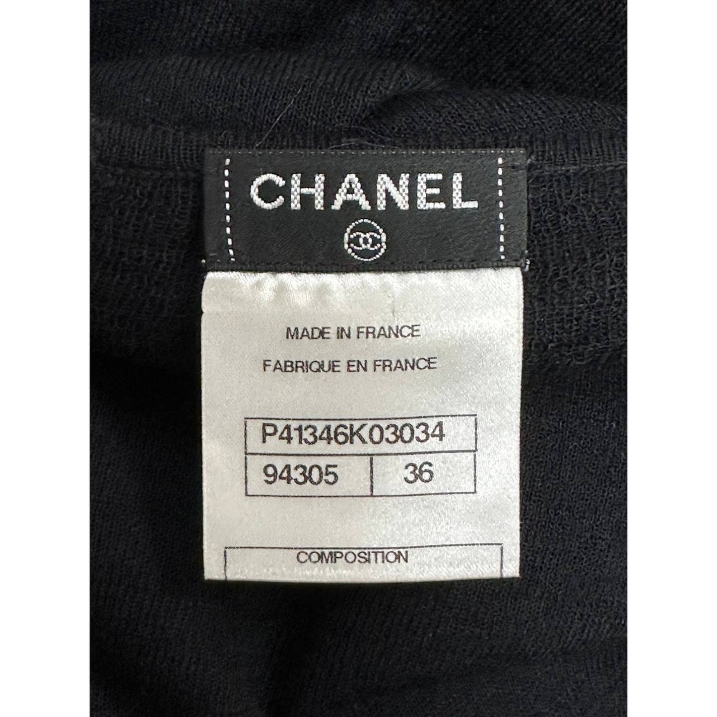 Chanel 2011 Black Viscone Top Sz.36 Pre-owned