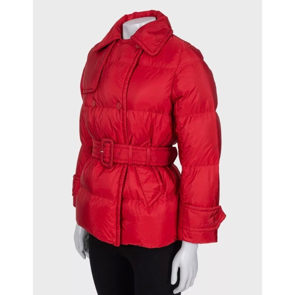 Prada Red Fitted Down Jacket Winter Coat Sz 38/XS Pre-owned