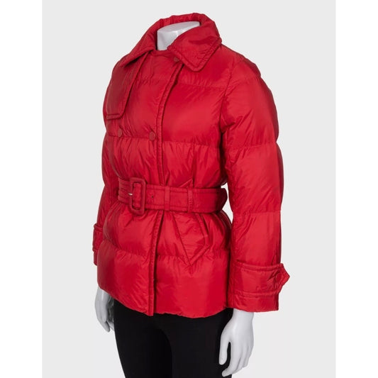 Prada Red Fitted Down Jacket Winter Coat Sz 38/XS Pre-owned