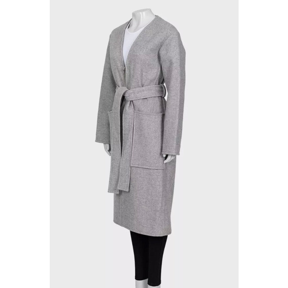 Celine Grey Wool Blend Coat - Size XS (FR 34) Pre-owned