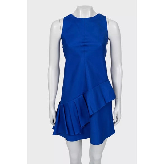 Christian Dior Vintage Blue Silk Blend A-Line Dress Sz.40/S Pre-owned