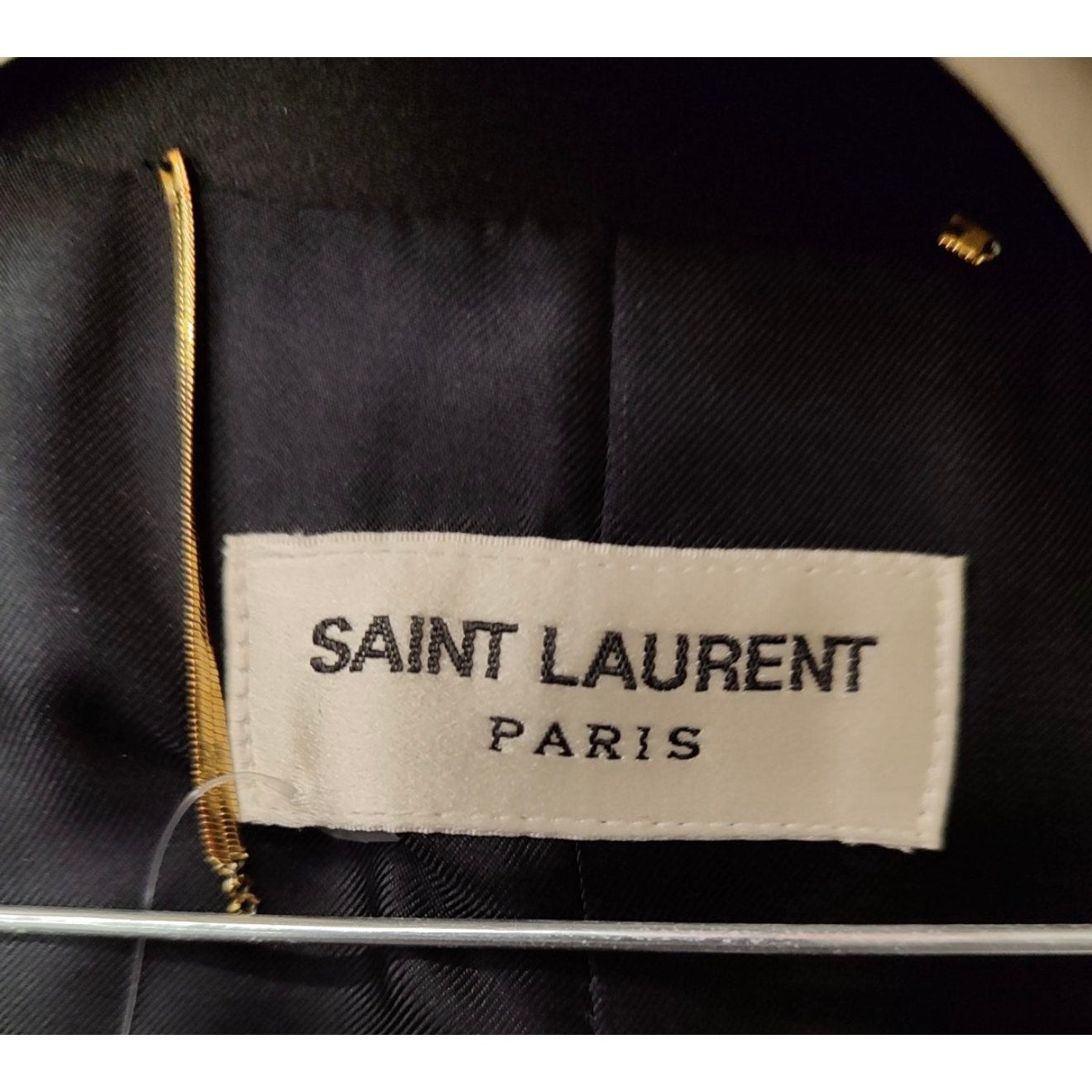 Saint Laurent Black Wool Satin Lapels Jacket Sz.40 pre-owned