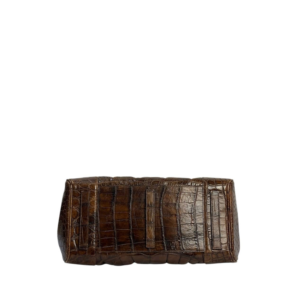 Ralph Lauren Alligator Ricky 33 Top Handle Bag Pre-owned