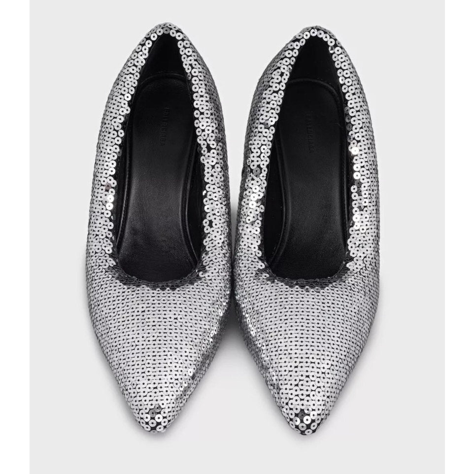 Balenciaga Gray Sequin Stiletto Pumps Size 39 Pre-owned