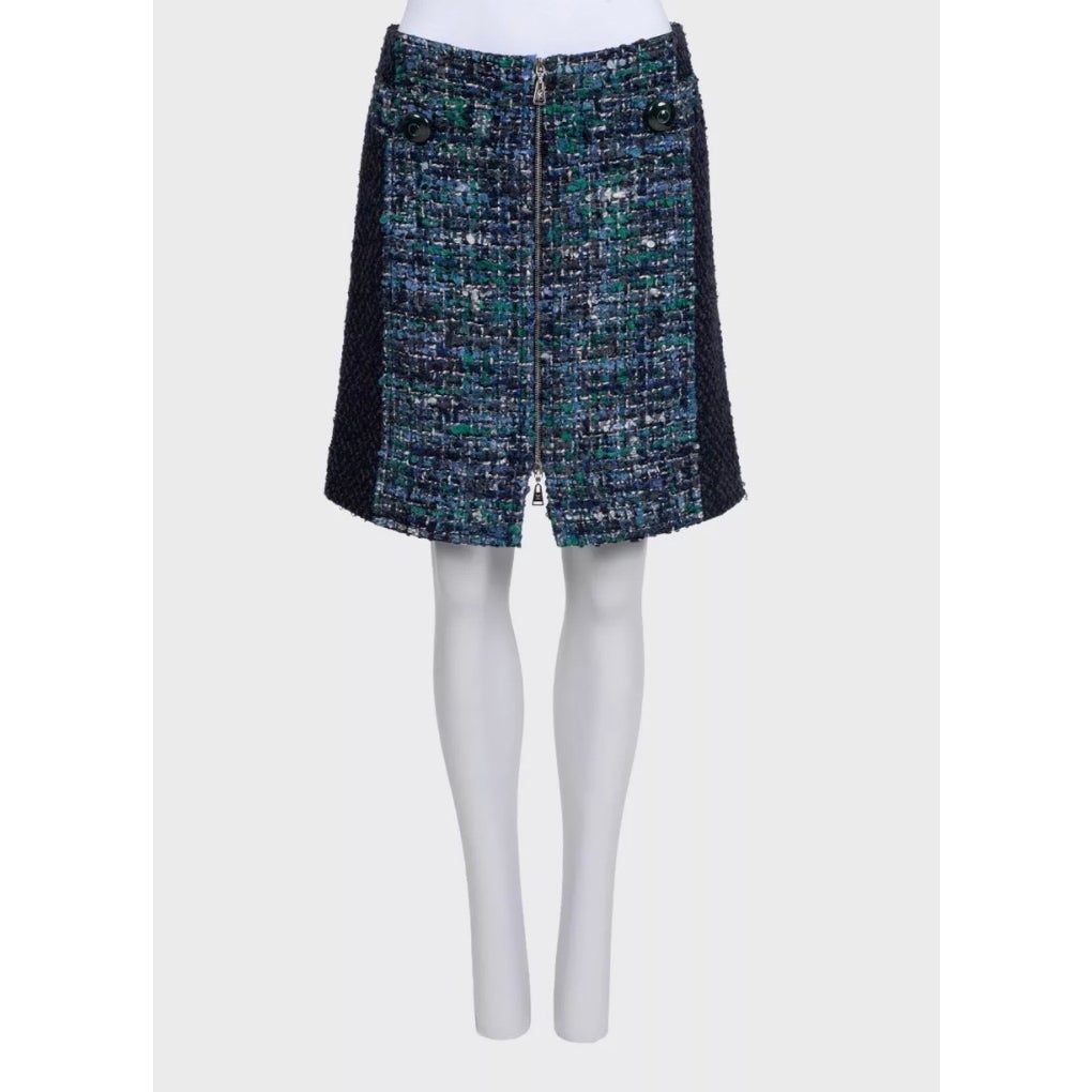NWOT Louis Vuitton Blue Tweed Skirt Suit Set - Jacket & Skirt FR 38 Pre-owned