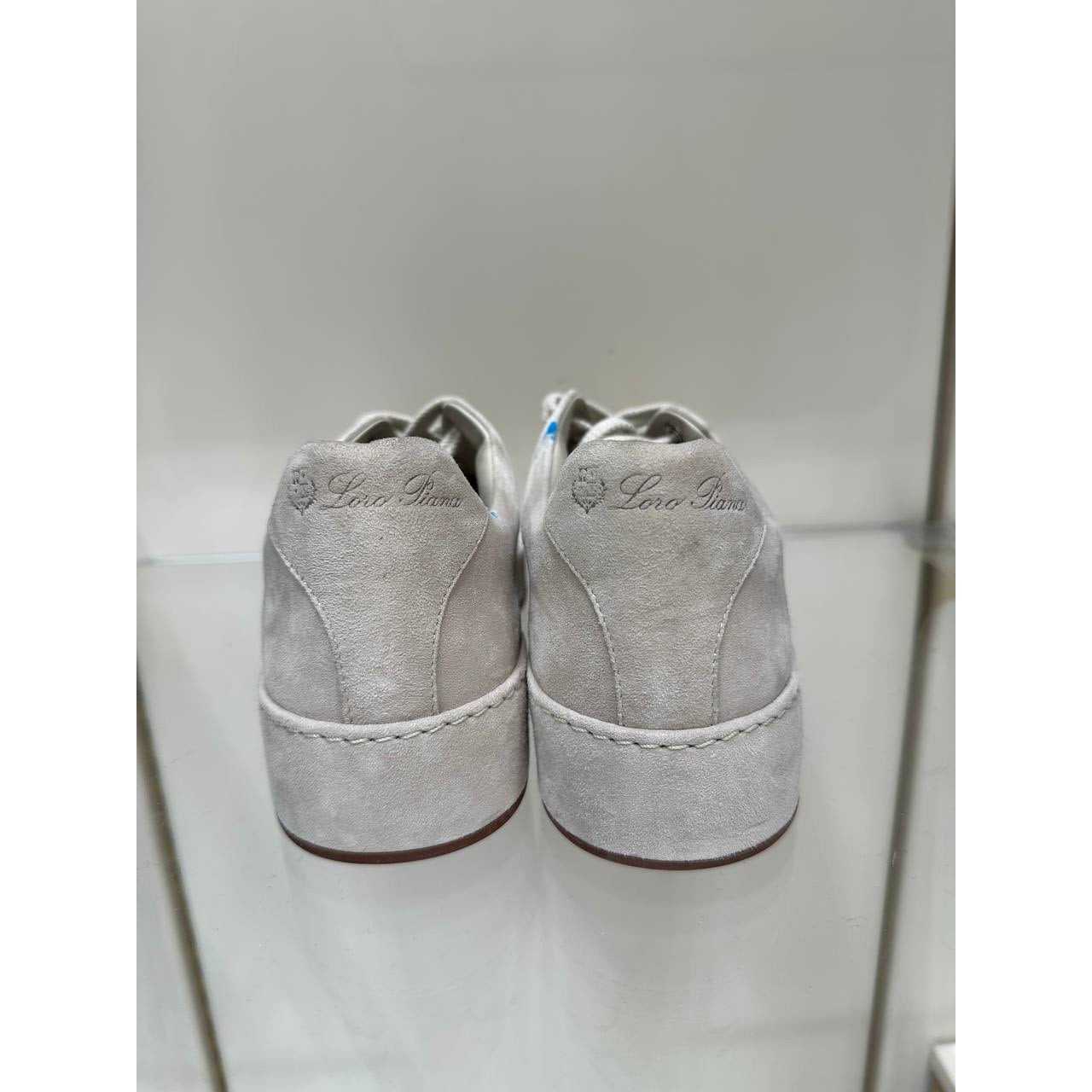 Loro Piana Tennis Walk White Suede Sneakers EU 36 Pre-owned