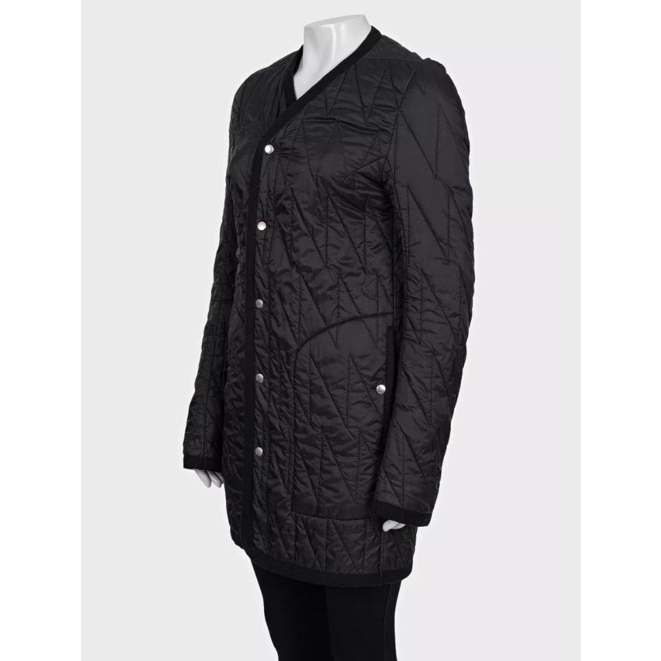 Rick Owens Black Straight Snap Button Jacket Coat IT 40 S Pre-owned