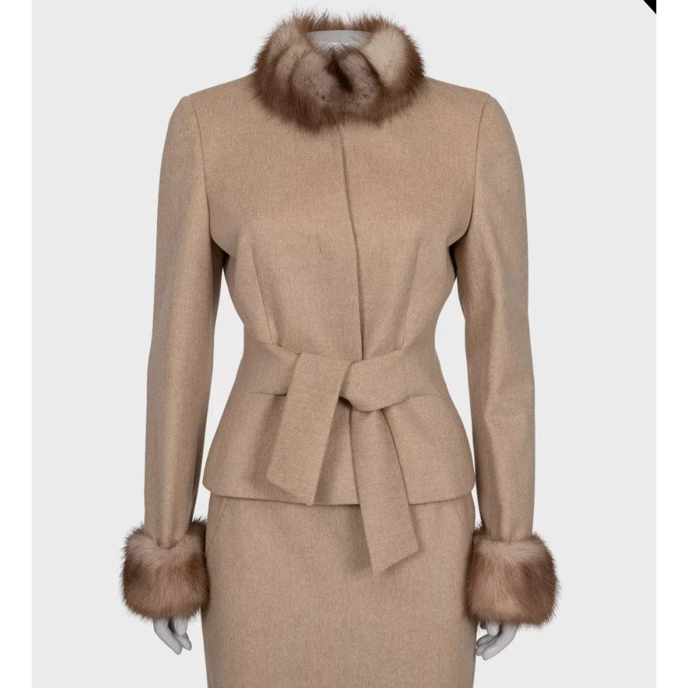 Valentino Beige Wool & Cashmere Suit IT40 / S Pre-owned