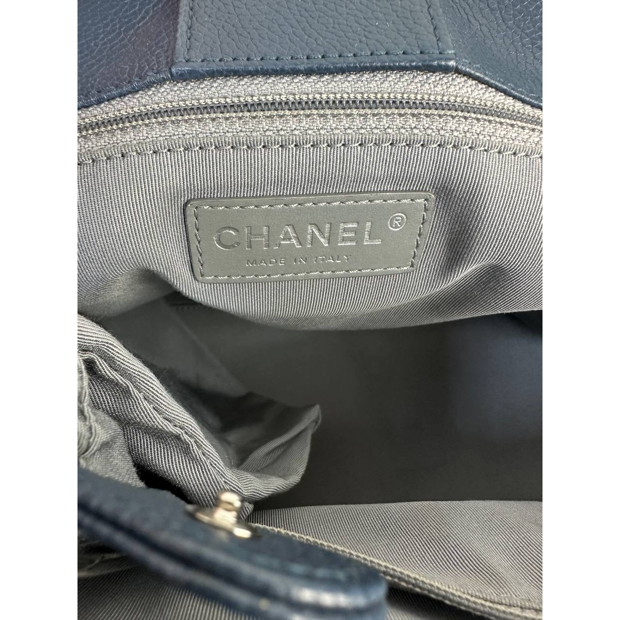 Chanel Executive Blue Caviar Leather Tote Bag pre-owned