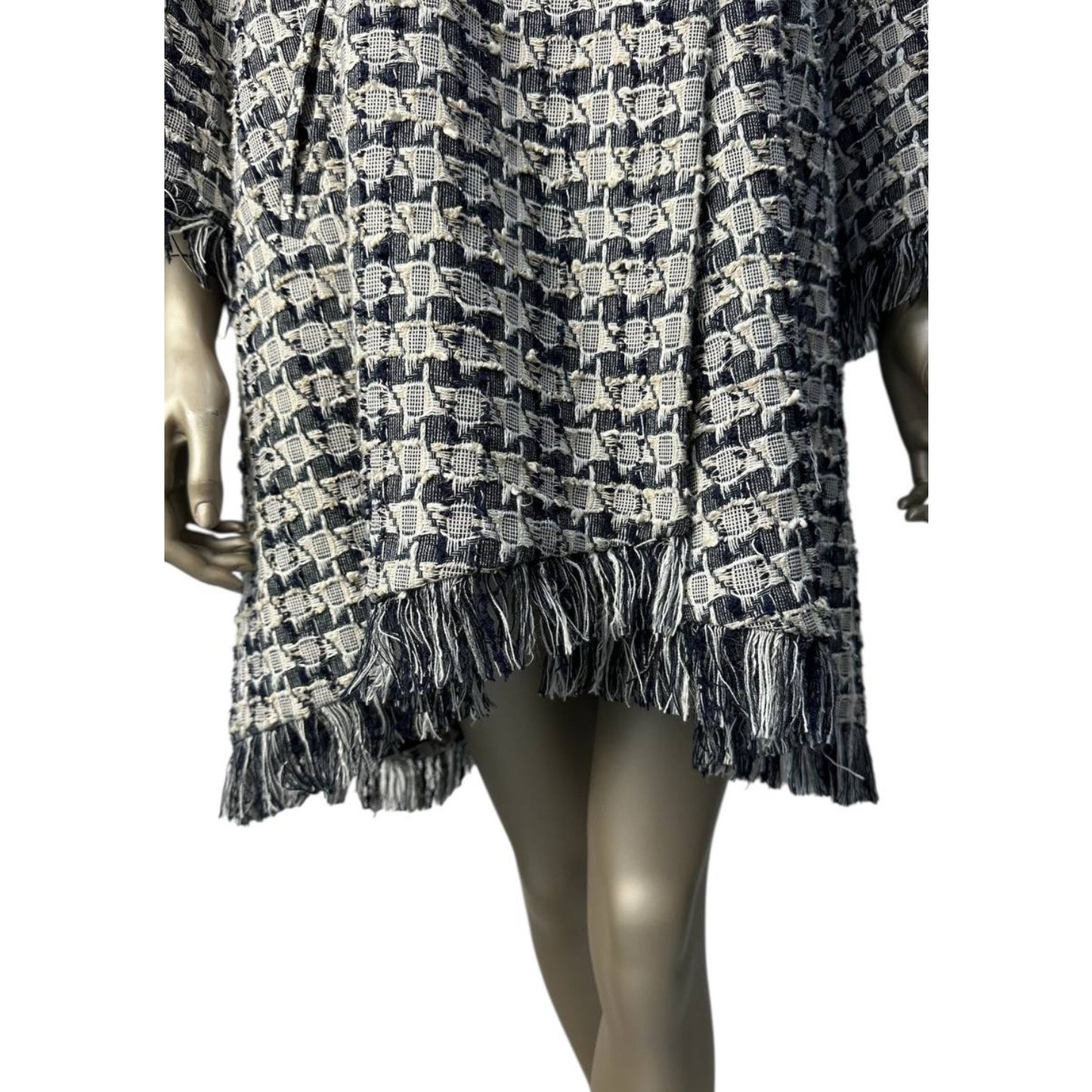 CHANEL 2018 Greece Sequin Tweed Oversized Coat - Size 40 Pre-owned