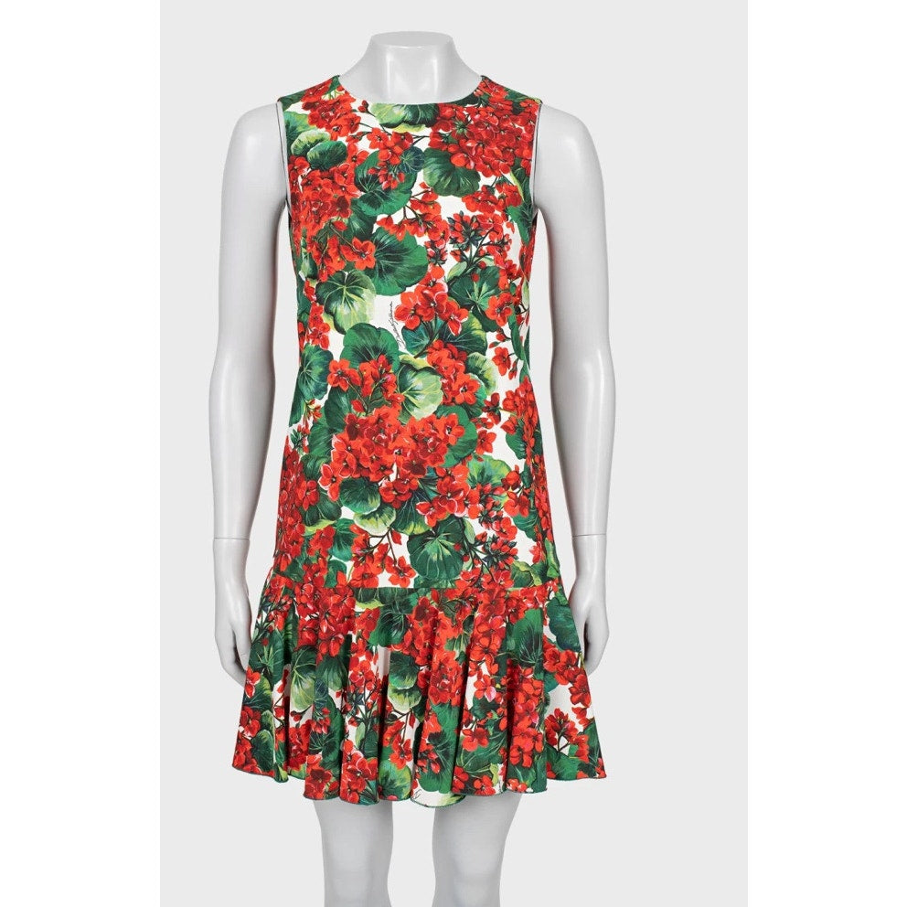 Dolce & Gabbana Floral Print Sleeveless Dress IT40 / S Pre-owned