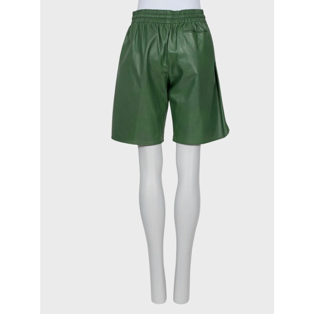 Celine Green Leather Shorts Sz. M Pre-owned
