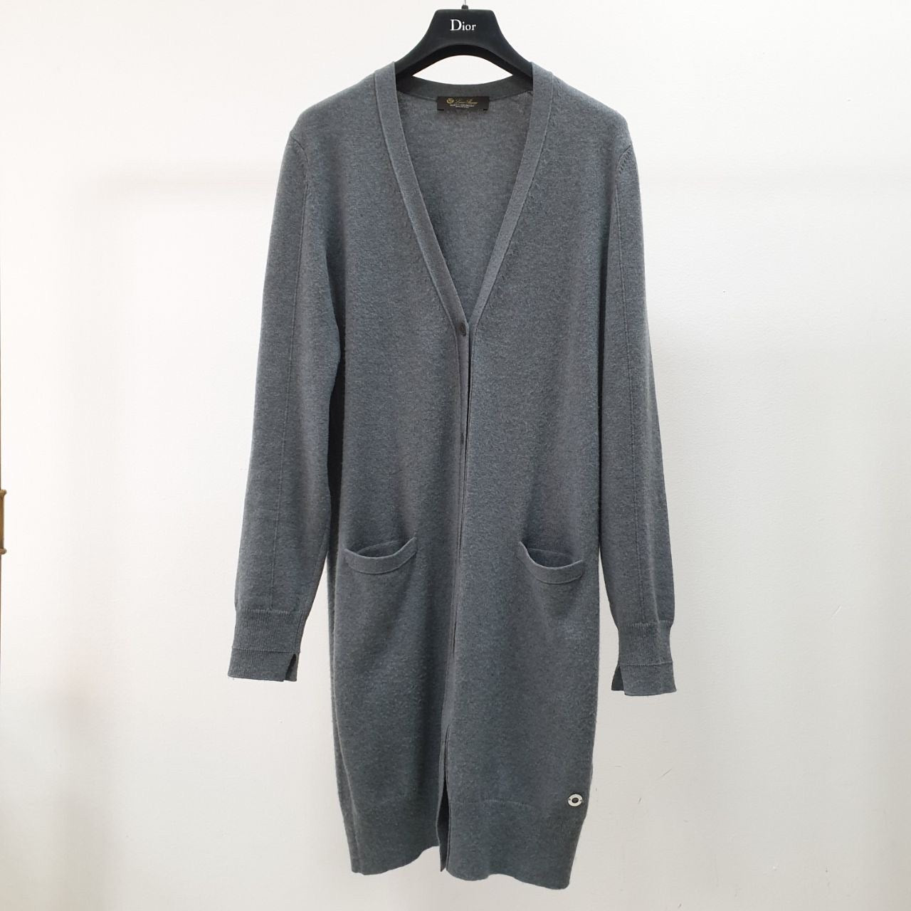 Loro Piana Gray Baby Cashmere Cardigan Sz.42 pre-owned