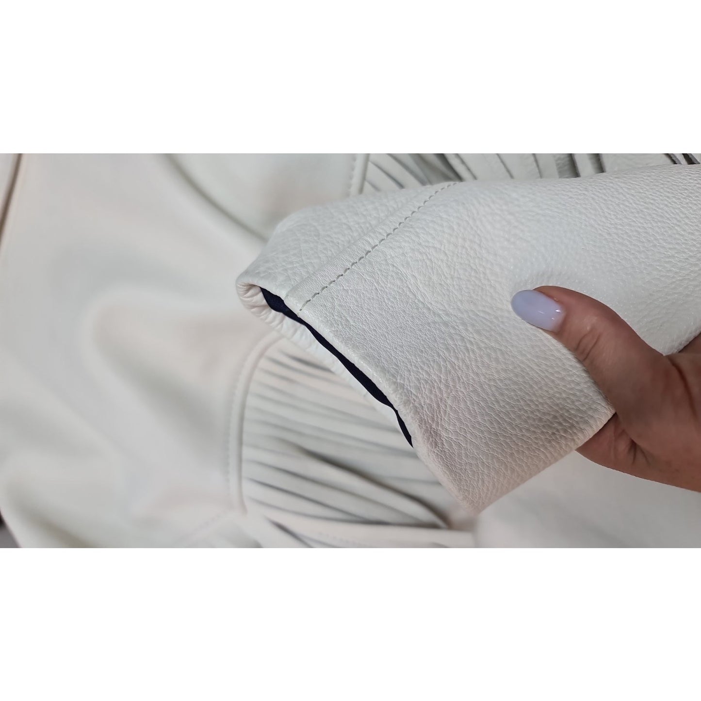 Ganni Matte Leather Fringe jacket Sz.38 Pre-owned