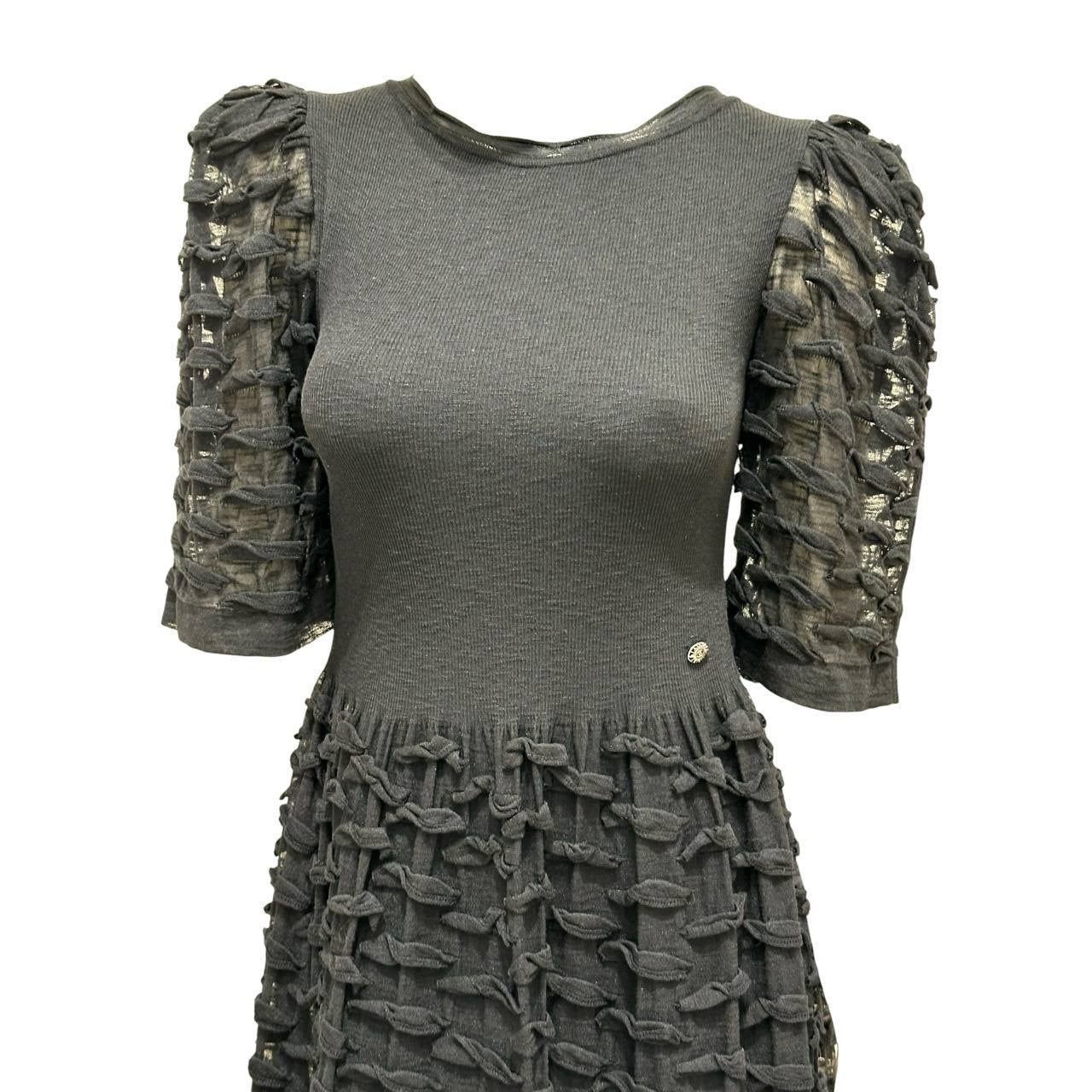 Chanel Black Cotton-Modal Dress - 2012 Collection Sz.36 pre-owned