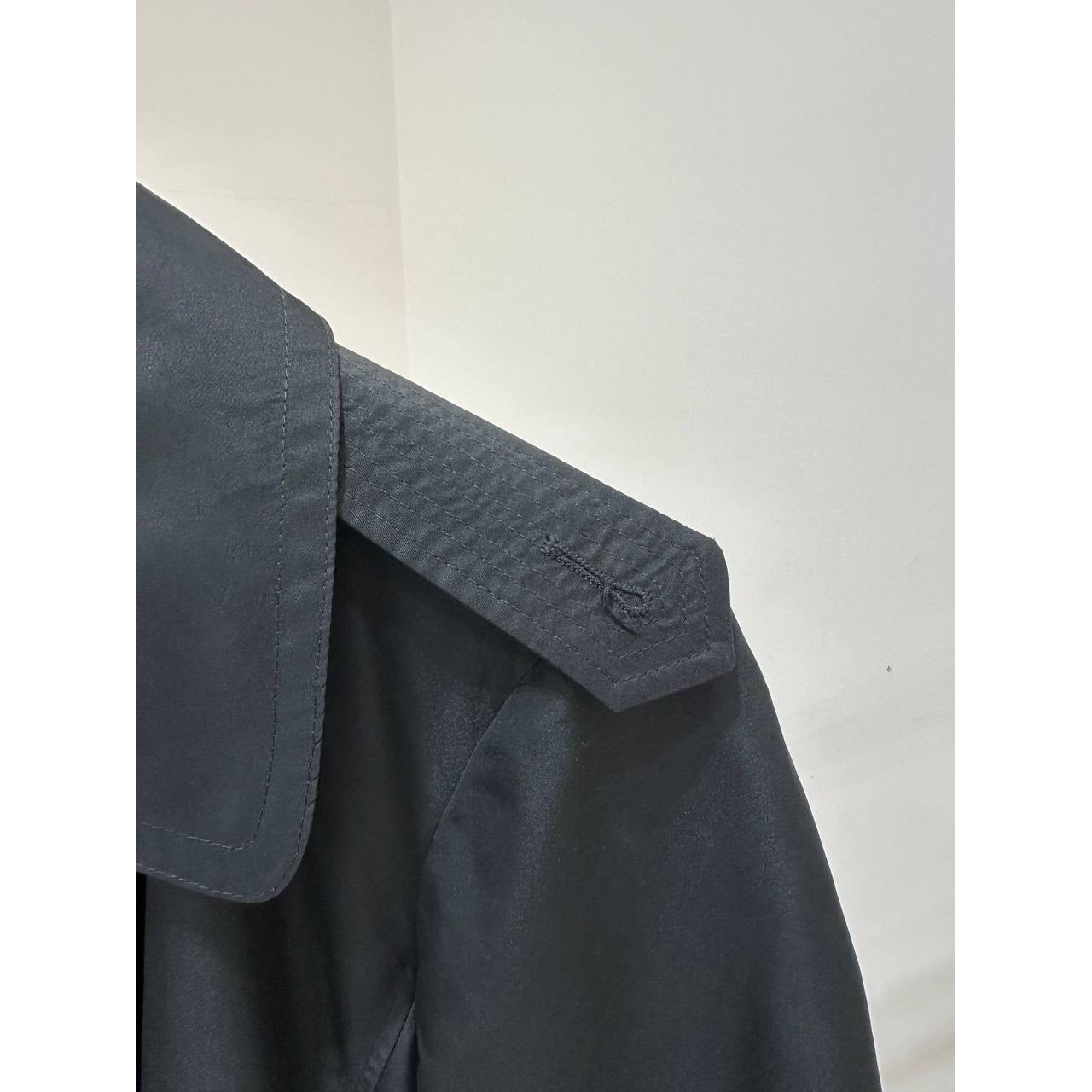 Vintage Versace Black Medusa Trench Coat Sz.40 Pre-owned