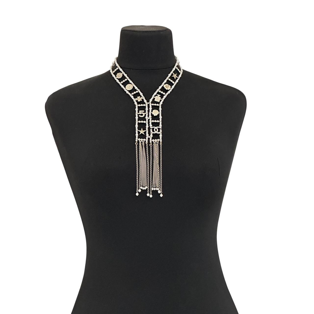 Chanel Pearl & Charm Statement Necklace Pre-owned