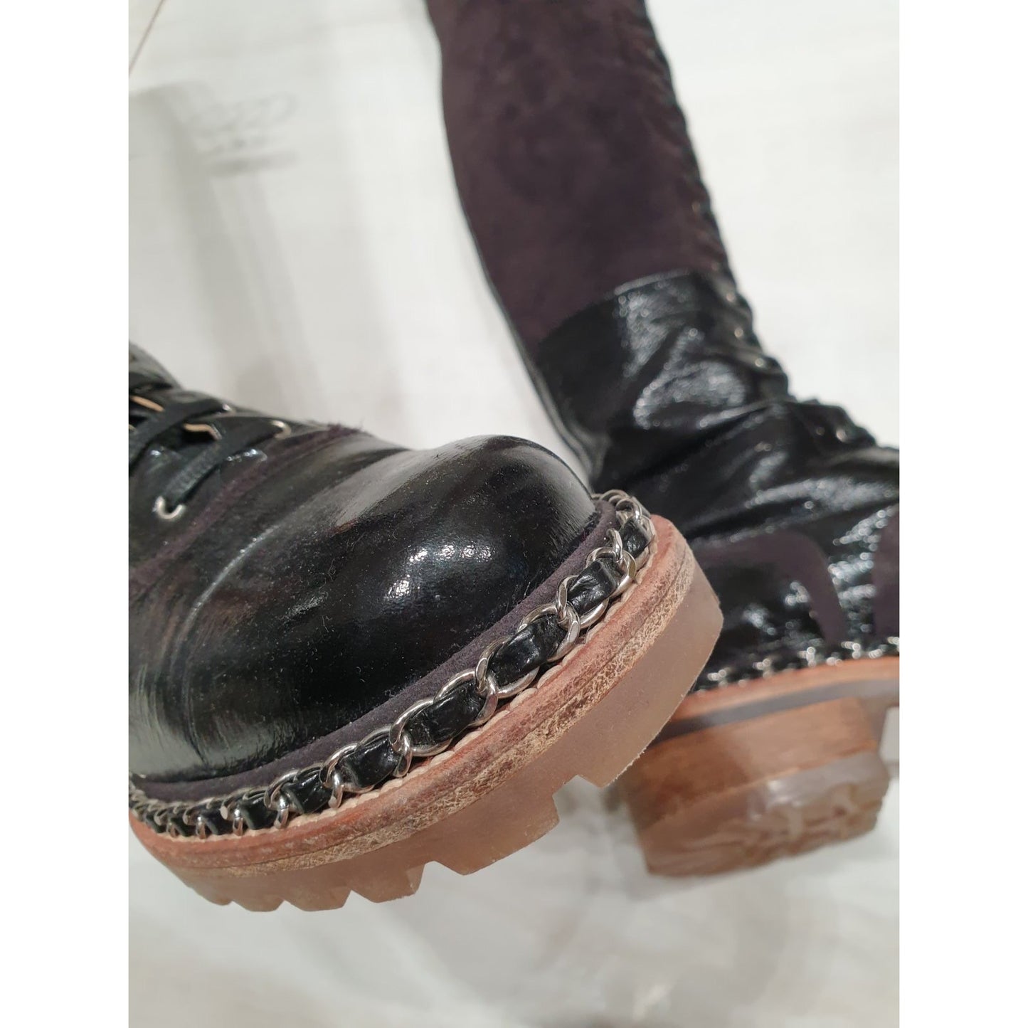 Chanel Paris-Salzburg Brown Suede Over-the-Knee Boots Sz.36 Pre-owned