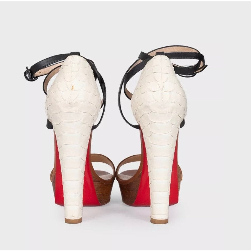 Christian Louboutin  Leather High-Heel Sandals 38.5 EU Pre-owned