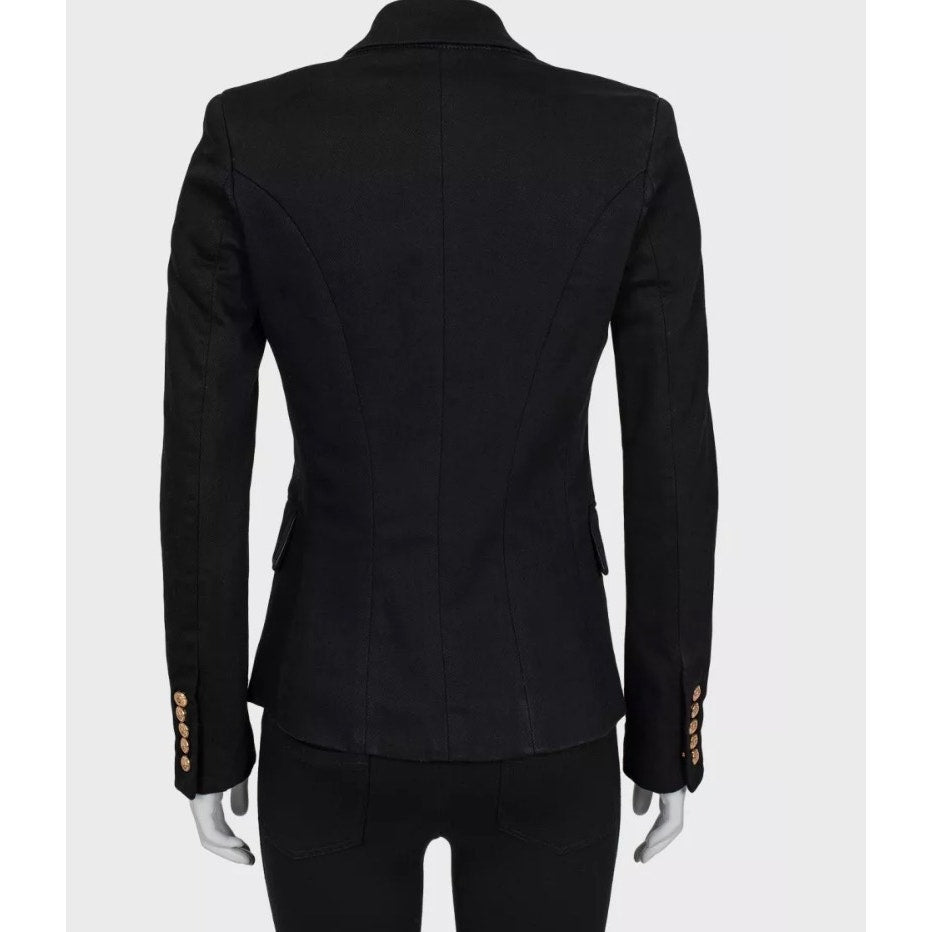 Balmain Black Fitted Jacket with Signature Buttons - FR38 Pre-Owned
