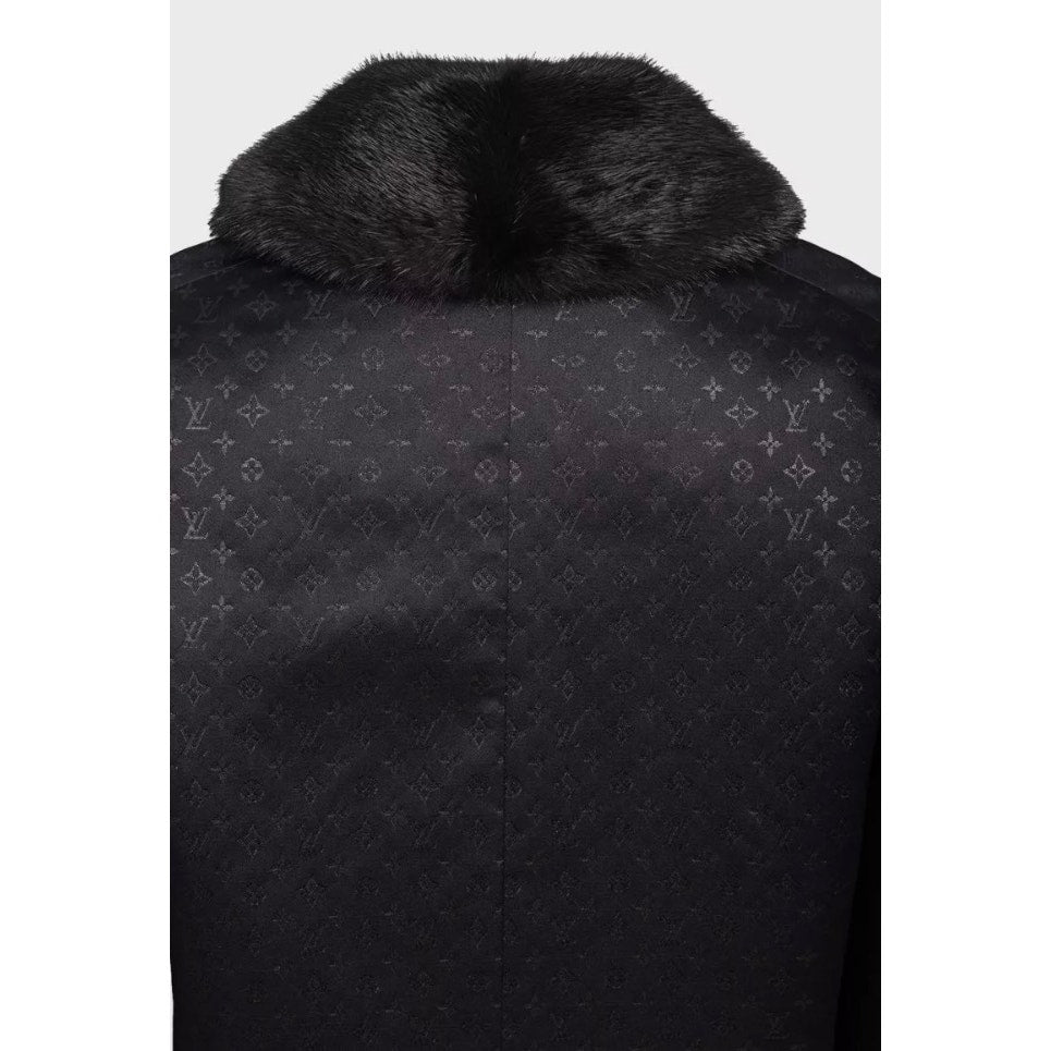 Louis Vuitton Black Silk Coat FR 36 / S Pre-owned