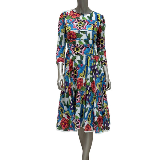 CHANEL 2015 Cruise Paris-Dubai Floral Maxi Dress Sz.38 Pre-owned