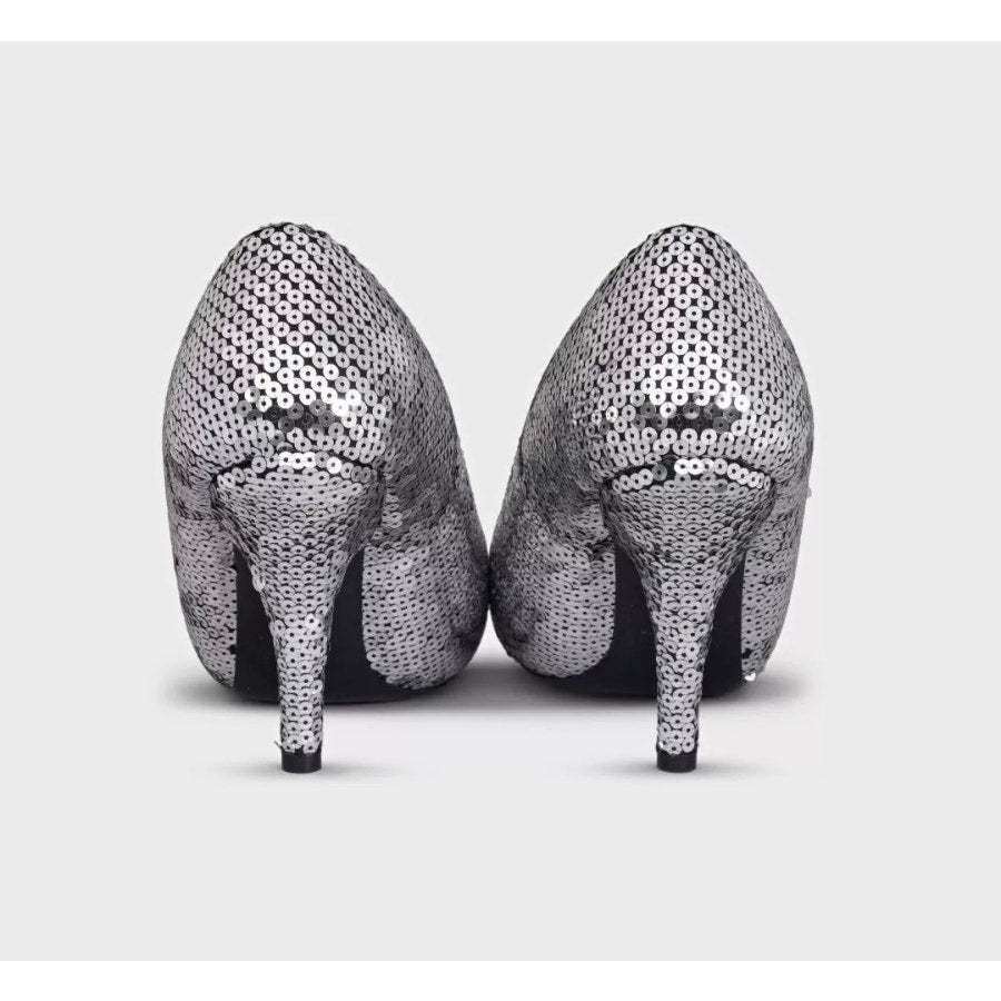 Balenciaga Gray Sequin Stiletto Pumps Size 39 Pre-owned