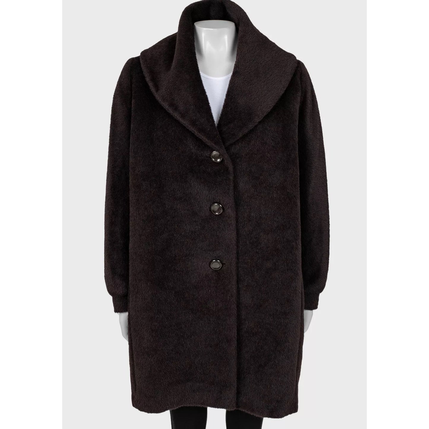 Max Mara Teddy Brown Wool Coat  Sz.M Pre-owned